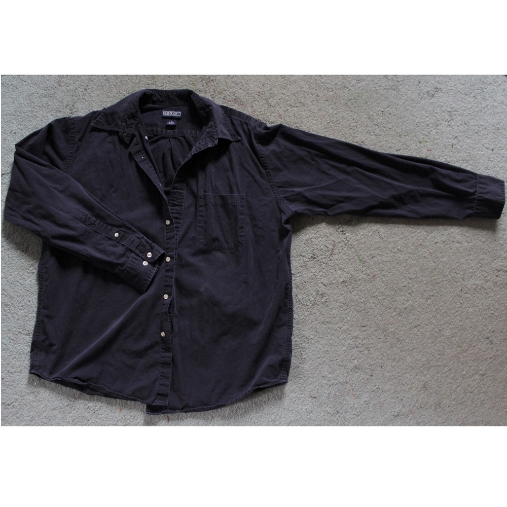 navy blue Lands' End shirt